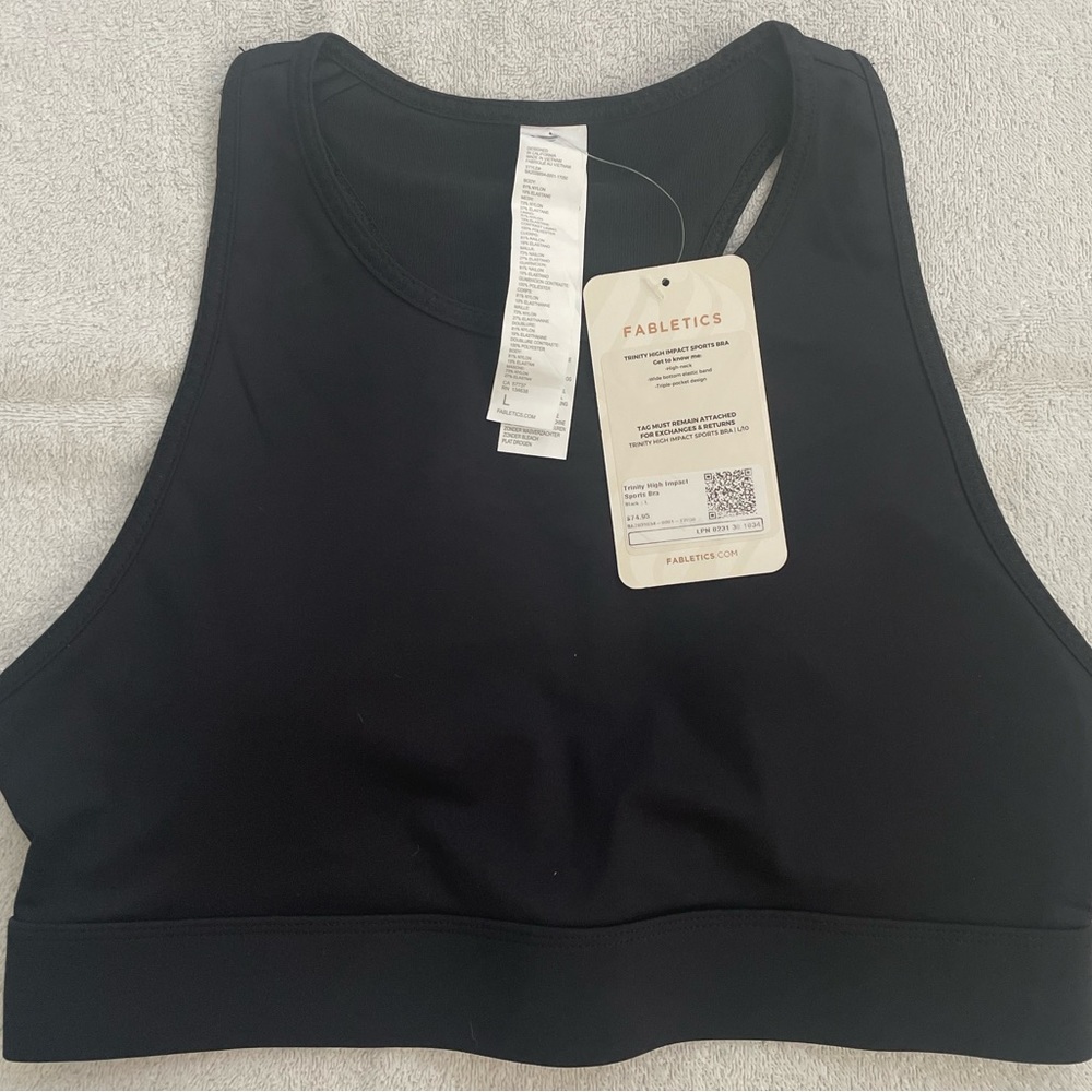 Fabletics, size L, trinity high impacts sports bra